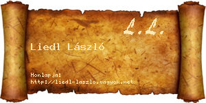 Liedl László névjegykártya
