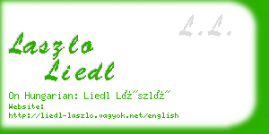 laszlo liedl business card